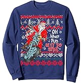 "Biker Santa" Motorcycle Ugly Christmas Sweater Sweatshirt