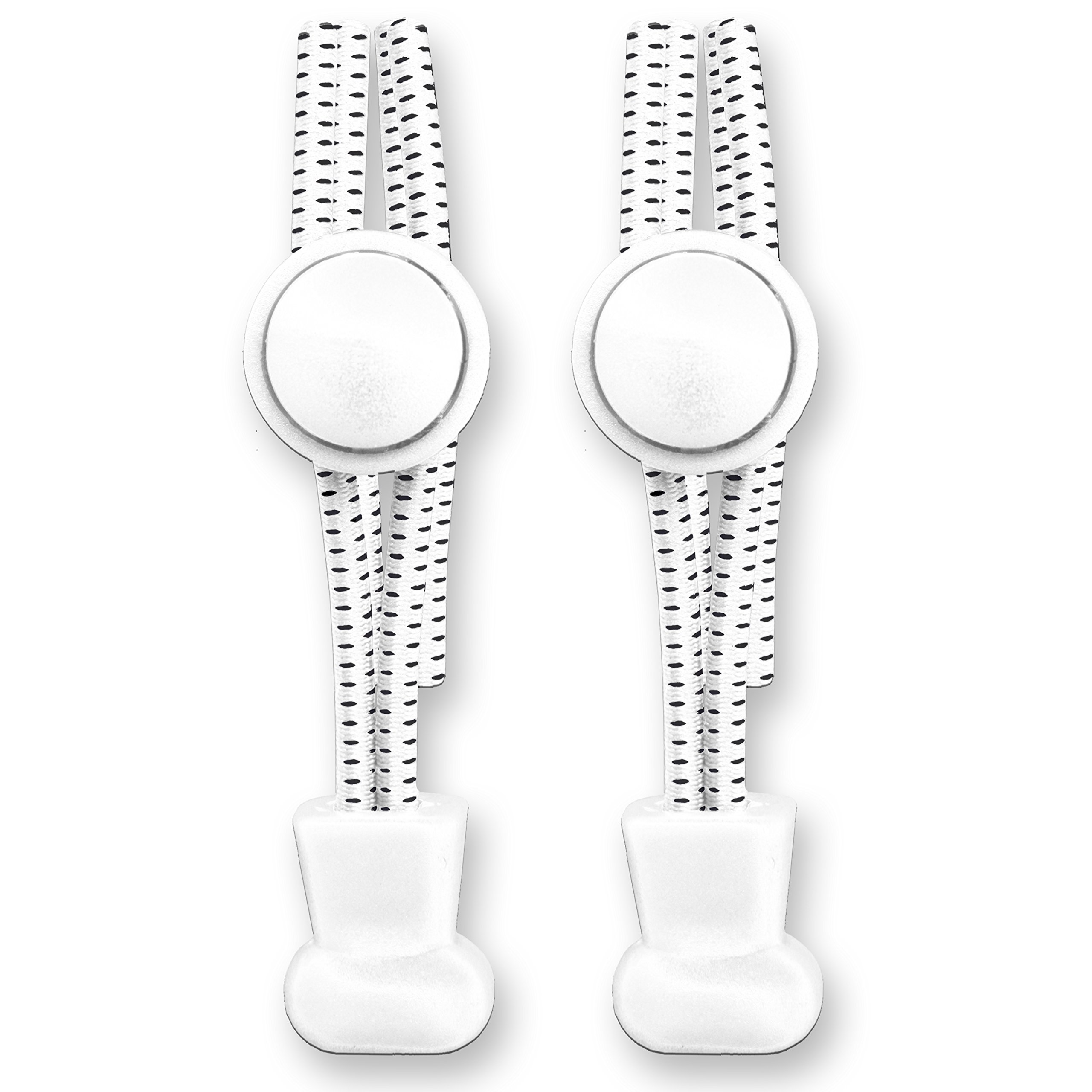 Lacestar No Tie Elastic Laces 120CM Shoe Laces No Tie Elastic Shoelace Lock System Suitable for Kids Adults Elderly Disabled (WHITE TIGER)