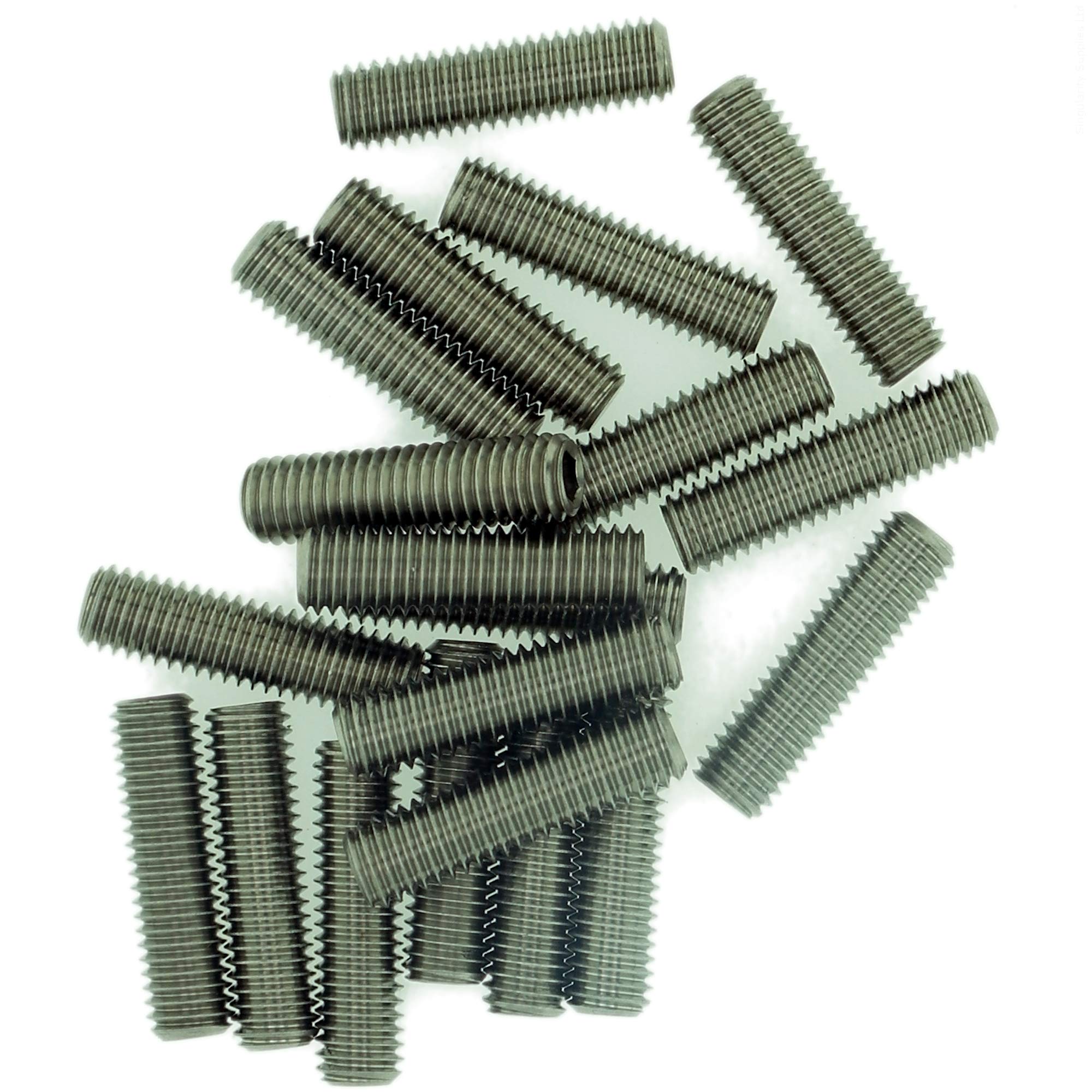 M10 (10mm x 18mm) Hex Socket Grub Screw (Flat Point) - Stainless Steel (A2) (Pack of 20)