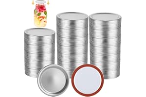 Acrux7 200 PCS Canning Lids 70mm Regular Mouth Mason Jar Lids Split-Type Metal Canning Lids for Ball, Kerr, Canning Jar Lids 