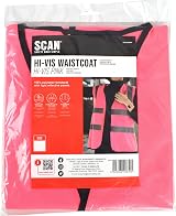Scan Hi-Vis Waistcoat Pink Medium 50mm Retro-Reflective Tape RIS-3279-TOM view 7