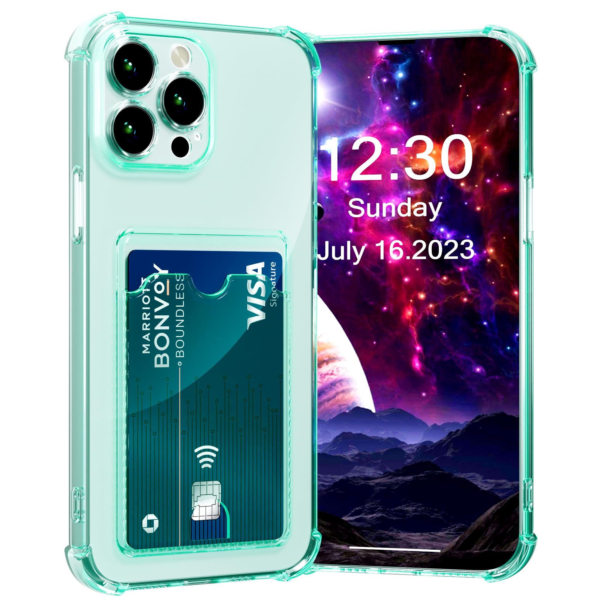 AKABEILA Case for iPhone XR Clear Slim Phone Case Soft TPU Wallet Case Bag Cover with Card Slot Holder Shockproof 6.1 Inch