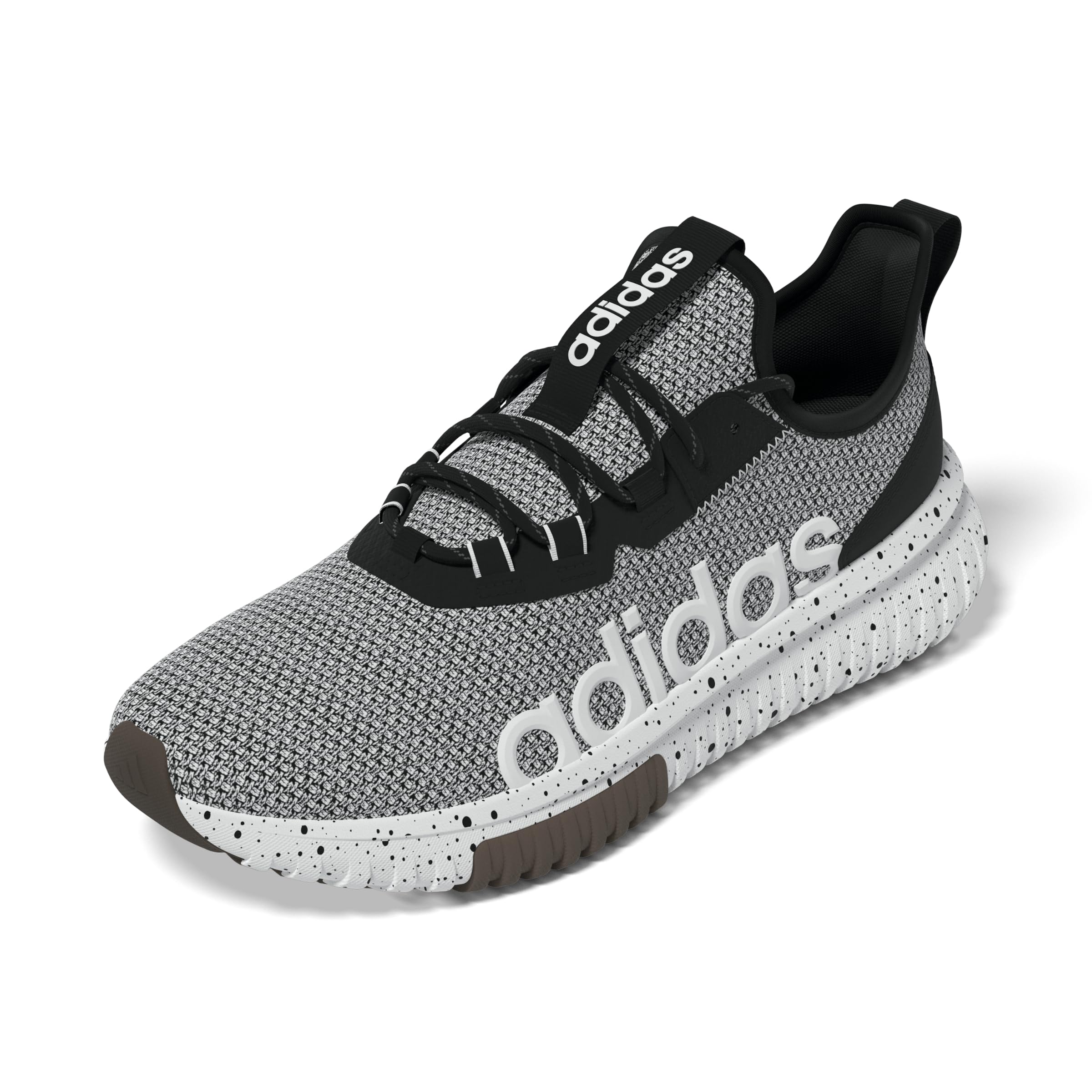 adidas Men's Kaptir 4.0 Sneaker, Black/White/Gum, 10