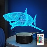 Anywin Shark Gifts, Sharks Night Light, Ocean Lamp with 16 Colors Changing & Timer & Dimmer, Cool Ocean Gifts for Birthday, Xmas, Graduation, Back to School for Boys, Kids, Women, Men, Shark Lovers