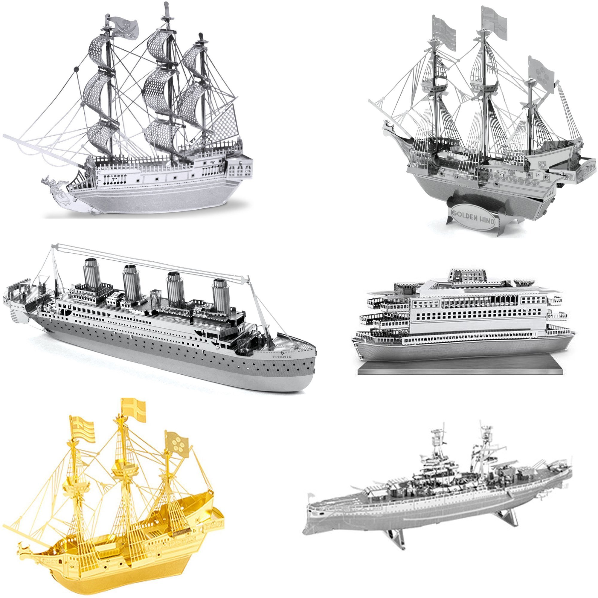 fascinations Metal Earth 3D Metal Model Kits Ships Black Pearl
