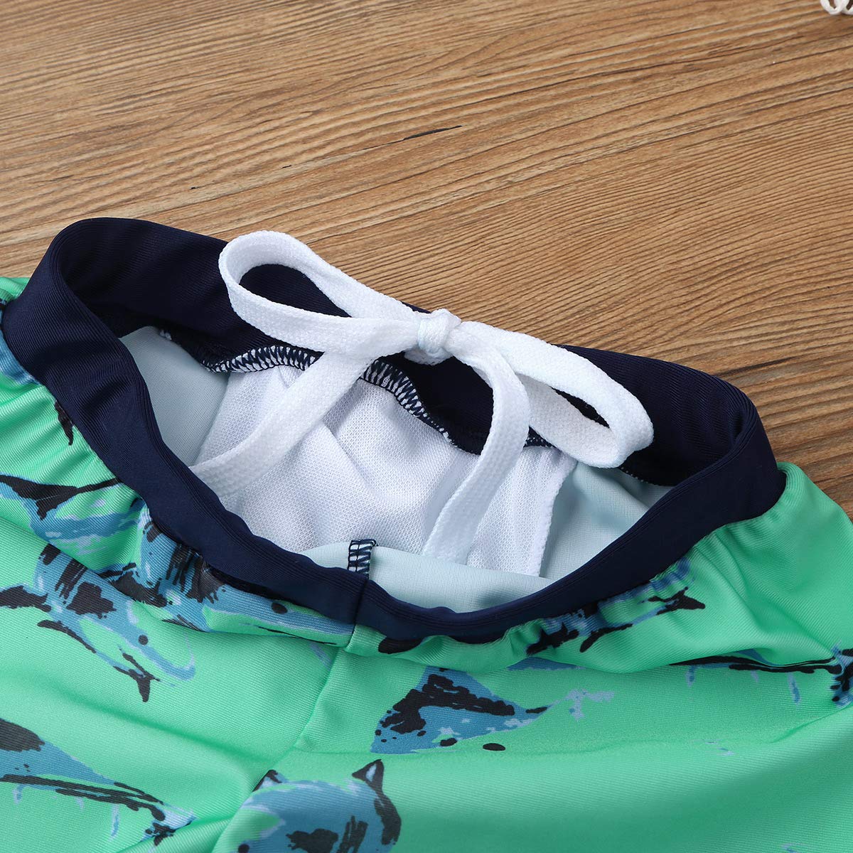 CHICTRY Jungen Badeshorts Badehosen Kinder Bademode Uv-Schutz Badebekleidung 3er Set Sweatshorts Urlaub Strand Shorts mit Langarm Tops Badekappe