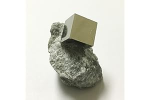 goldnuggetminer Natural Pyrite Cube in Matrix - Beautiful Mineral Specimen!