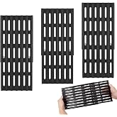 Outdoor Bazaar 3-Pack Adjustable Cooking Grates &ndash; 6" Wide Universal Replacement Grill Grid for BBQ Grills, Universal Cooking Grates for Gas Grills, Extends from 12" to 19" in Depth, Porcelain Steel