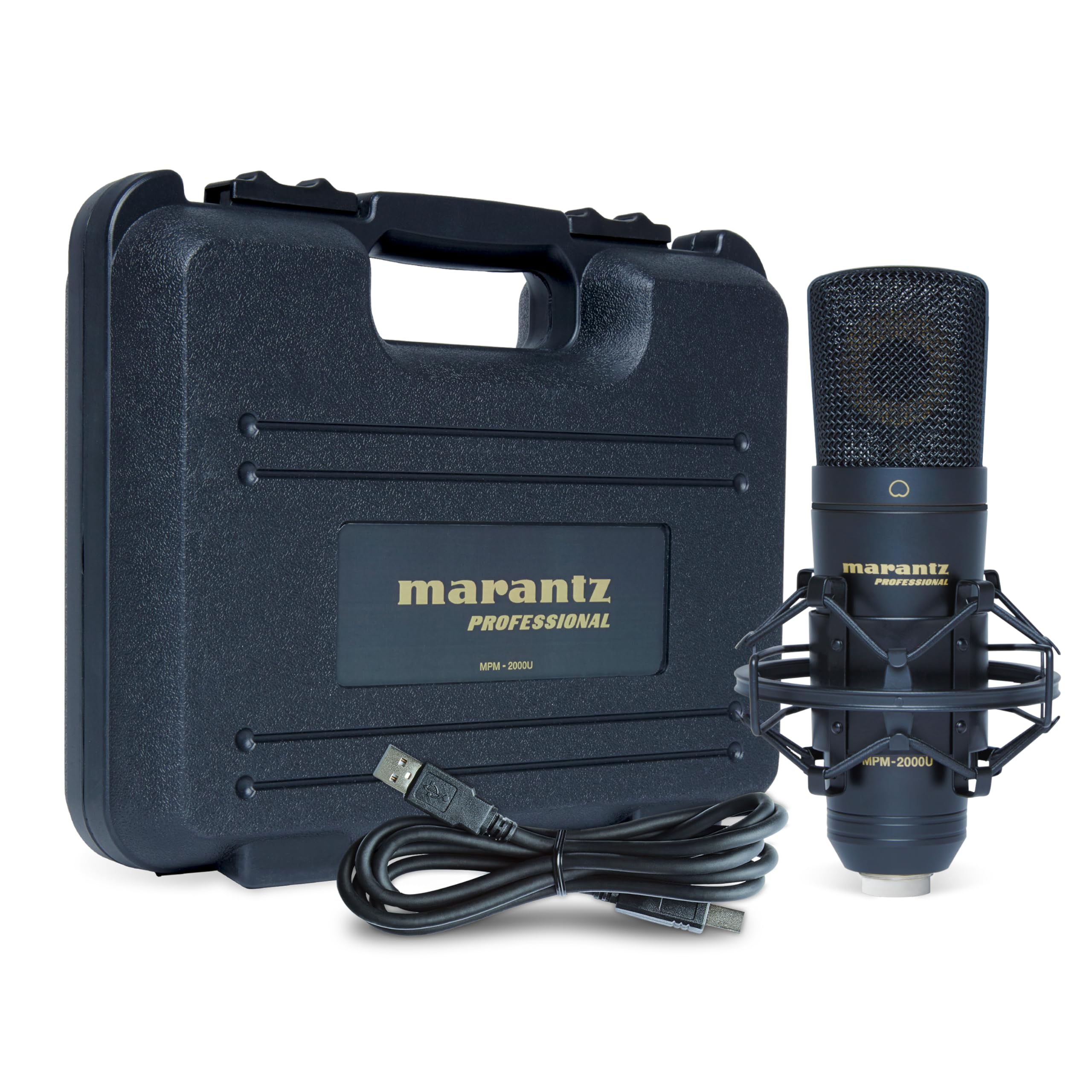 マランツプロ(Marantz Professional) USBマイク コンデンサーマイク ゲーミング テレワーク DAW録音 配信用 レコーディング ショックマウント 保管用ケース付属 MPM2000U の商品画像