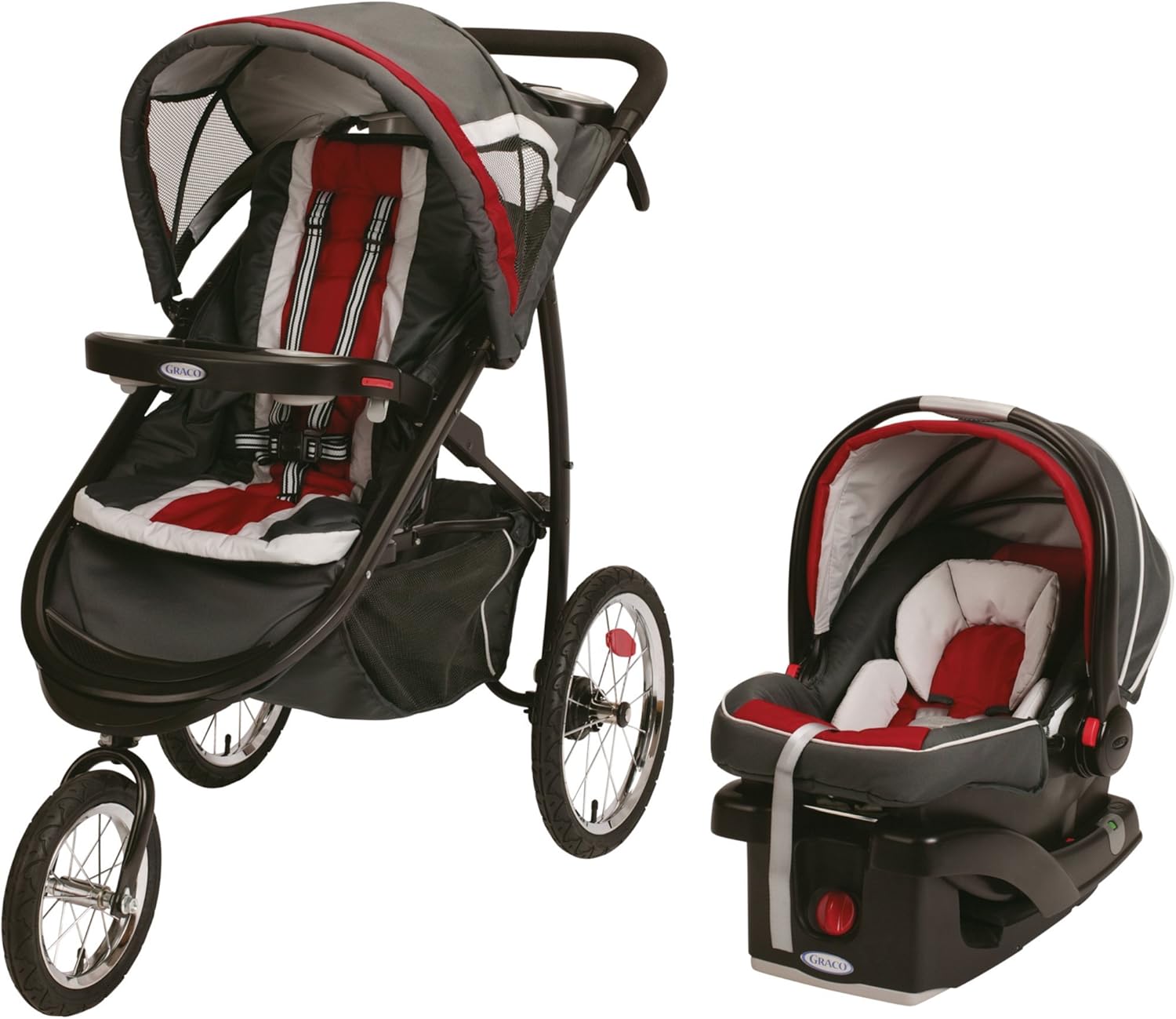 graco fast action fold click connect jogger travel system with snug ride 35 piazza
