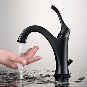 Kraus Arlo Waschbeckenarmatur – ölgerieben Bronze, Einhebel, Mit Zugabfluss – Fürs Badezimmer, Wassersparend & Elegant