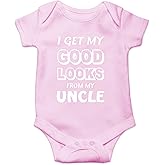 Get My Good Looks From My Uncle - Funny Baby Essentials Bodysuit - Newborn Outfit Boy Romper