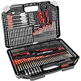 COMOWARE 246 Pcs Drill Bit Set with Case for Wood, Metal, Masonry, Cement and Screwdriver Bits