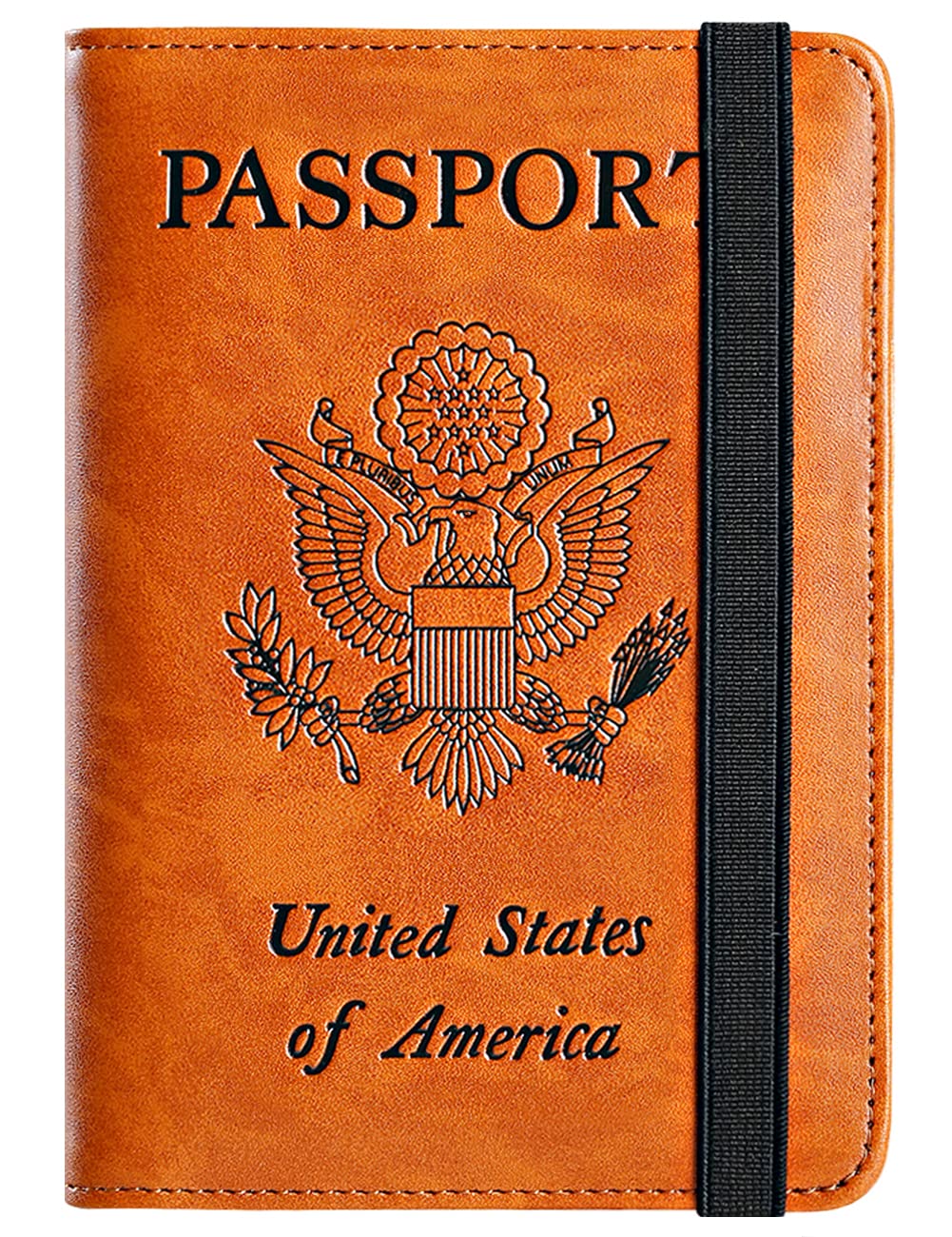 PASCACOO Passport Case Wallet Travel Accessories RFID Blocking Leather Credit Card Holder International Must-Have Travel Accessories for Men Women Earth Yellow