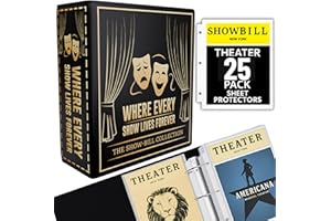 Broadway Classeur avec manches, support de théâtre Playbill et classeur Showbill, cadeau pour homme et femme