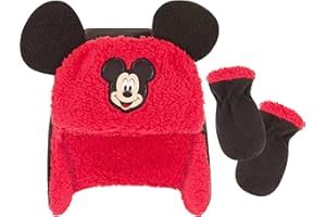 Disney boys Winter Hat and Mitten Set, Mickey Mouse Toddler Beanie for Ages 2-4