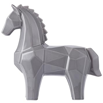 Varaluz Casa 401a13gr Origami Zoo Ceramic Horse Statue Gray