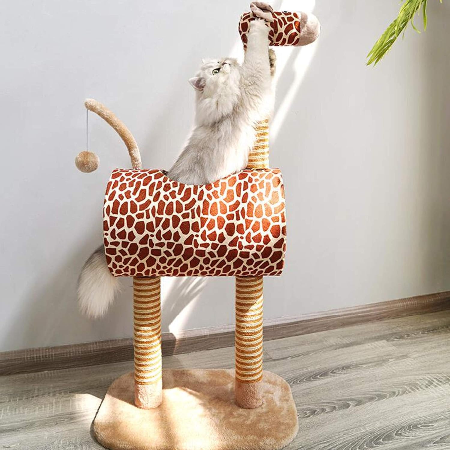 TOPKITCH Activity Cat Tree Condo with Scratching Posts &, Activity Tower Cat Play House Furniture (Giraffe) : Pet Supplies