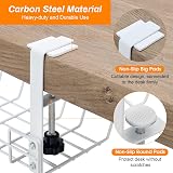 Zhaoyao Under Desk Cable Management Tray 38cm White No-Drill Metal Organizer view 3