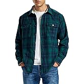 MoFiz Men's Long Sleeve Plaid Flannel Shirts Cotton Plaid Button Down Shirts for Men Soft Regular Fit Mens Casual Shirts