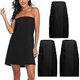 3 Pcs Towel Wrap for Women Lightweight Waffle Spa Bathrobe Cover Up Bath Shower Wraps with Adjustable Closure