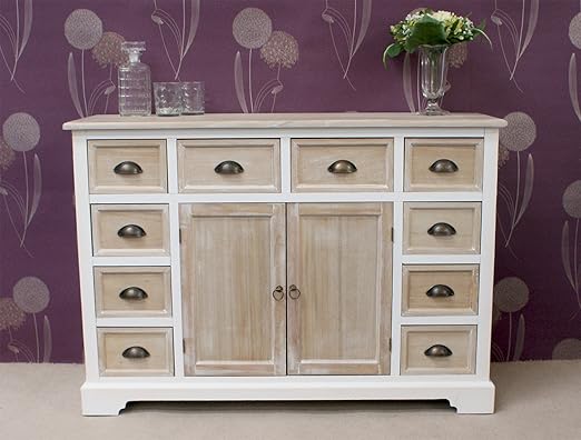 Casamore Vintage Stil Cotswold 10 Schubladen, 2 Türen Stauraum mit