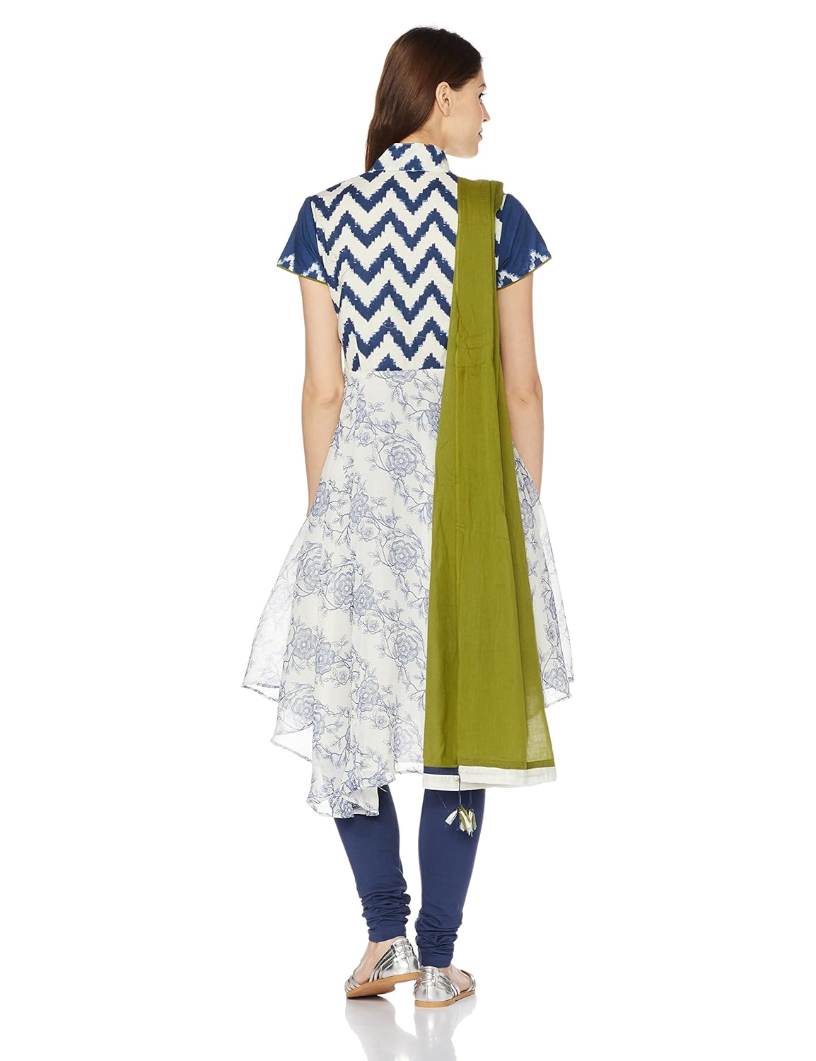 biba women's asymmetrical hemline salwar suit