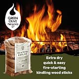 Green Olive Firewood Kiln Dried Kindling 2.2KG Bag Fire Lighters Log Stoves BBQs view 2