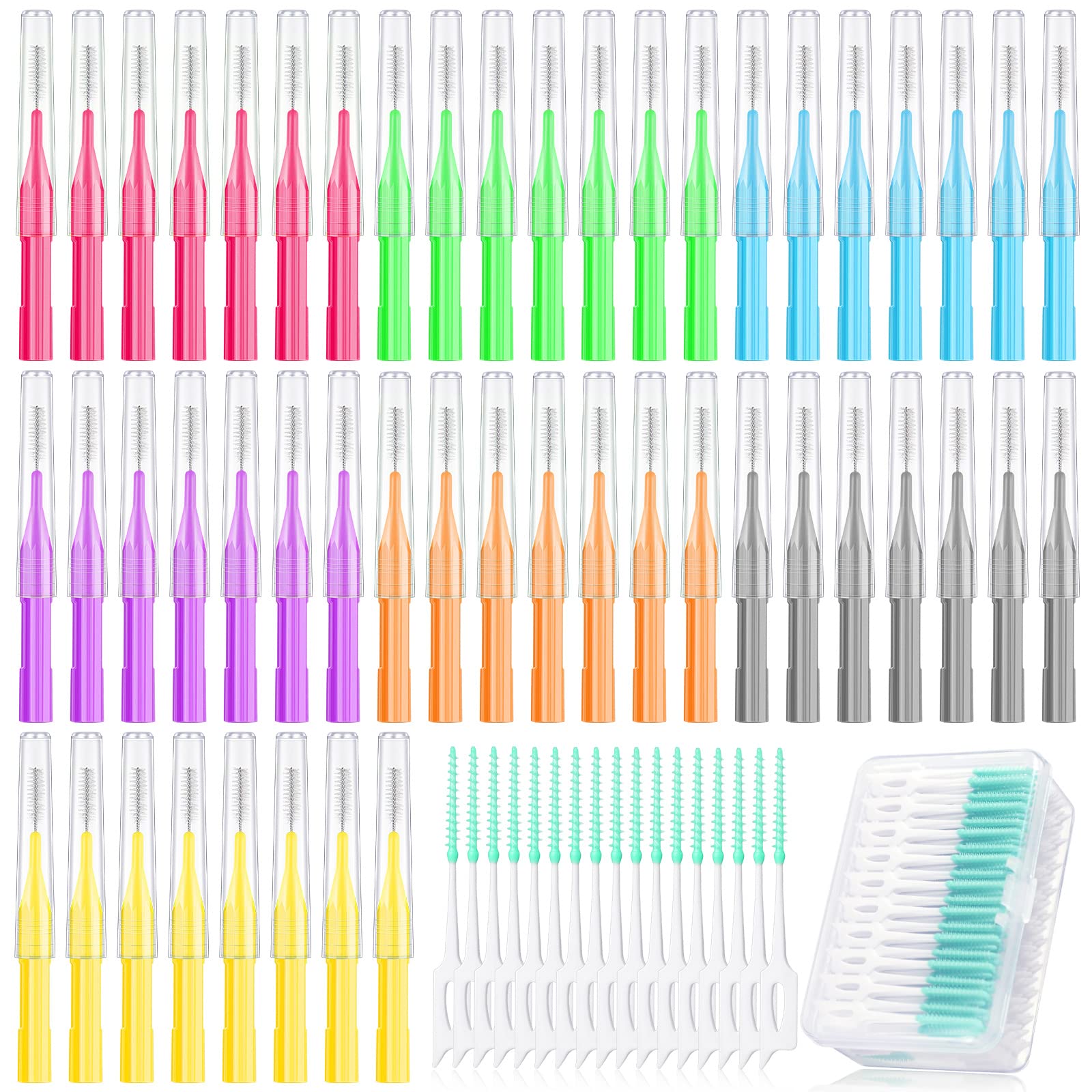 Photo 1 of Zopeal 250 Pieces Braces Flossers Interdental Brush for Cleaner Tooth Toothpick Dental Teeth Flossing Picks Head Oral Dental Hygiene Cleaning Tool Soft Cleaners(Cute Color)