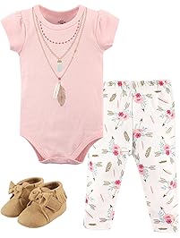 Hudson Baby Cotton Bodysuit, Bottoms and Shoe Set