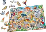 Larsen FH45 Australia Fauna 60 Piece Jigsaw Puzzle Tray Frame Figure Pieces view 7