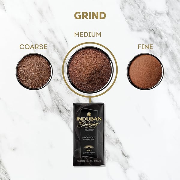 INDUBAN GOURMET, 16 OZ BAG, GROUND COFFEE, MEDIUM ROAST – PREMIUM 100% ARABICA COFFEE FROM THE DOMINICAN REPUBLIC (PACK OF 1)