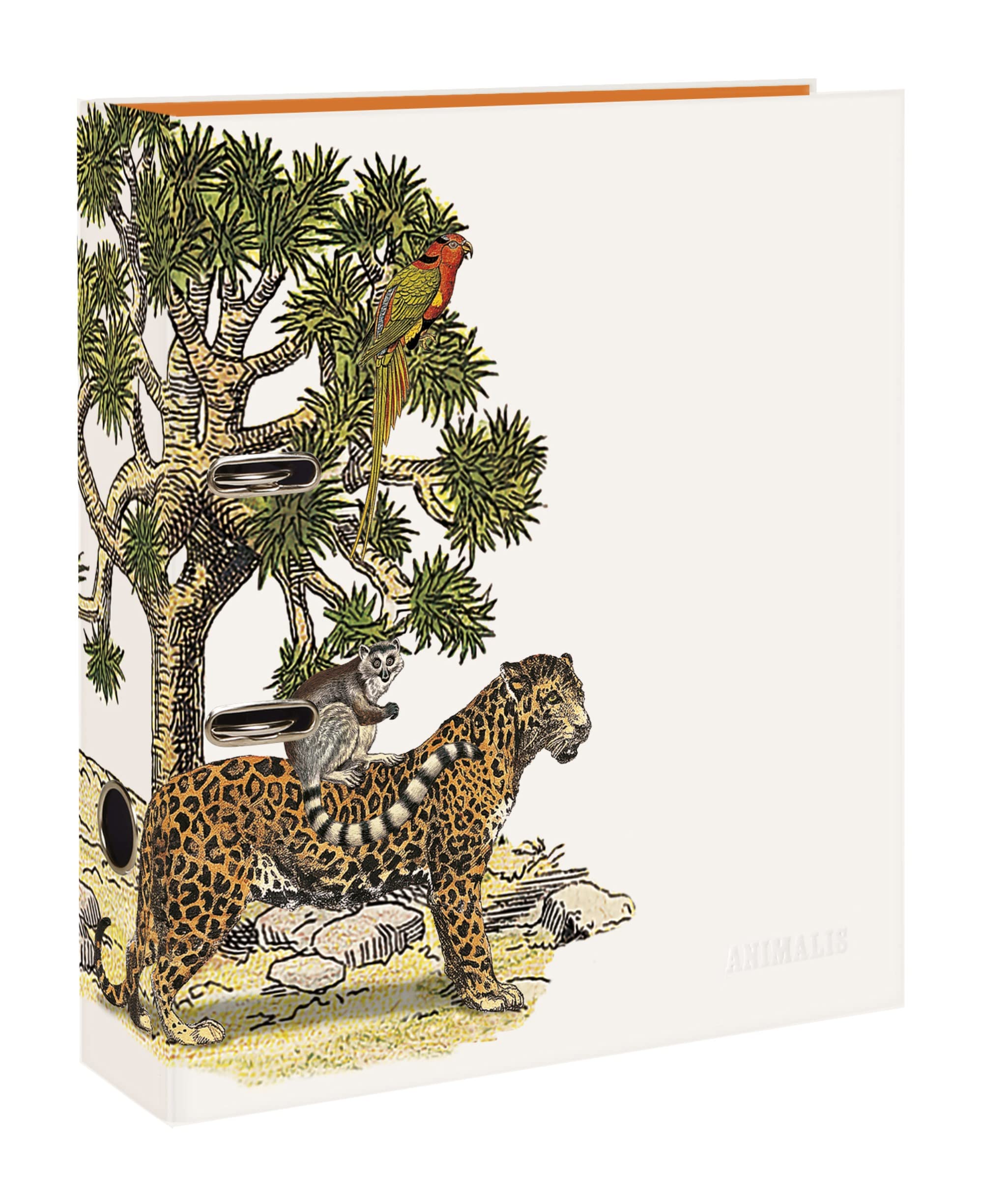 Clairefontaine 115650C - A Cardboard Lever Arch File with Fir/Mountain/Nature motifs - Home Office - Spine 70mm - A4 maxi - Fine grain paper - La Vie En Vosges Collection - 2 visuals, delivered. Random