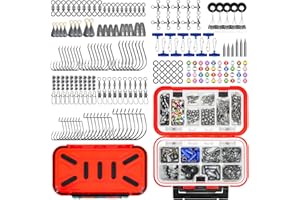 GOANDO Fishing Lures Kit for Freshwater Bait Tackle Kit for Bass Trout Salmon Fishing Accessories Tackle Box Including Spoon Lures Soft Plastic Worms Crankbait Jigs Fishing Hooks