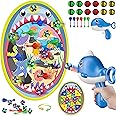 Large Dart Board for Kids, Kids Double-Sided Dart Board with Sticky Balls and Darts, Indoor/Outdoor Sport Fun Party Play Game Toys, Gifts for 3 4 5 6 7 8 9 10 11 12 Year Old Boys Girls