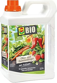 Compo BIO Obst- und Gemüsedünger für alle Obst- und Gemüsesorten, Natürlicher Spezial-Flüssigdünger, 2,5 Liter