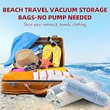 TAILI Roll Up Vacuum Storage Bags 12 Pack Large 27.5x17.7 & Medium 23.6x15.7 view 5