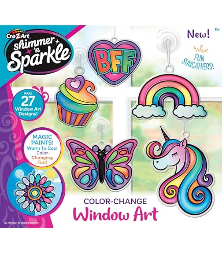 Baker Ross Atrapasoles De Vida Marina - Pack De 6 Decoraciones Acrílicas Con Efecto Vitral Para Colorear, De 14 Cm, Incluye Cinta Para Colgar, Ideal Para Manualidades Infantiles