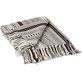DII Braided Striped Decorative Throw Blanket, 50x60, Dark Brown