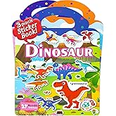 Benresive Reusable Sticker Books for Toddlers, 3 Sets Travel Stickers for Kids, Toddler Sticker Book, Crafts Activities for Toddlers, 3 and Up Birthday Gifts Travel Toys