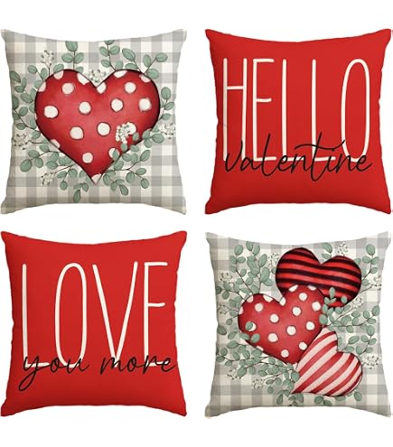 2pcs Comfortable Heart Pattern Pillowse & Decorative Pillow Cover For Bed SHEI