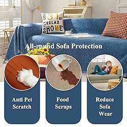 VClife Simple Dark Blue Couch Cover Multi-use Thick