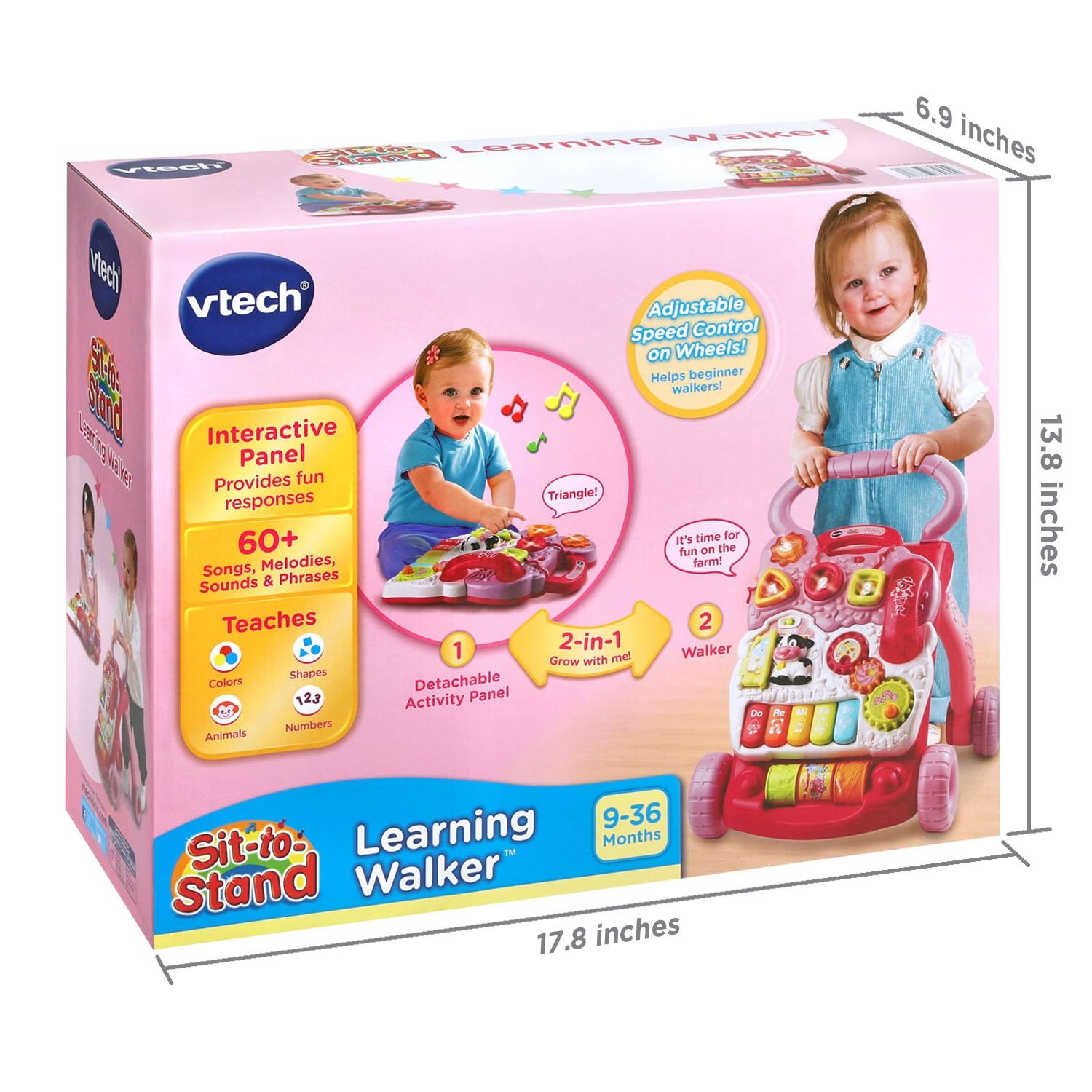 vtech sit to stand activity walker pink