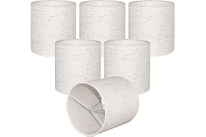 6 Pack Chandelier Lamp Shades, Small Lamp Shades Fabric Lampshade Clip On Lamp Shade Mini Lampshades for Chandelier Lamp Repl