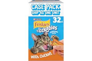 Purina Friskies Lil’ Lickables with Chicken Lickable Cat Treats - 16 oz (Pack of 32)