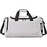 MKPCW Sports Tote Gym Bag with Wet Pocket & Shoes Compartment Travel Duffel bag for men women (Grey+Black)