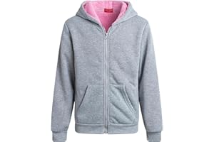 Coney Island Girls Hoodie - Cozy Soft Fleece Sherpa Lined Zip Up Hoodie Sweatshirt for Girls (Sizes Run Small: 4-16)