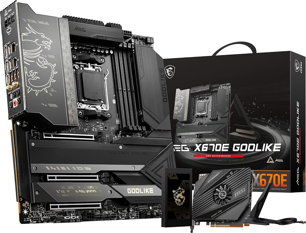 MSI MEG X670E GODLIKE Motherboard AMD AM5 DDR5 PCIe 5.0 EATX Wi-Fi 6E