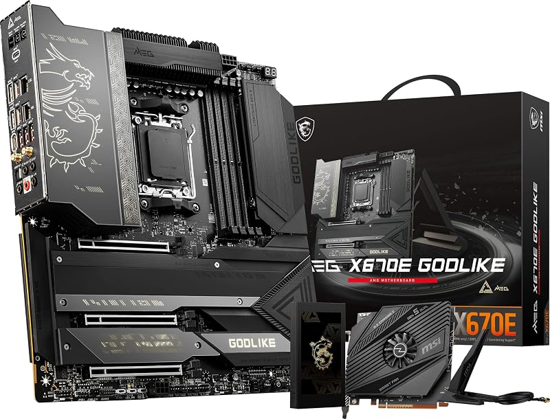 MSI MEG X670E GODLIKE Motherboard AMD AM5 DDR5 PCIe 5.0 EATX Wi-Fi 6E
