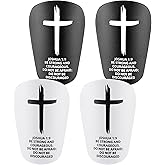 PullCrease 2 Pairs Mini Soccer Shin Guards Christian Faith Cross Small Shin Guards with Bible Verse Religious Soccer Football Pads for Kids Adult
